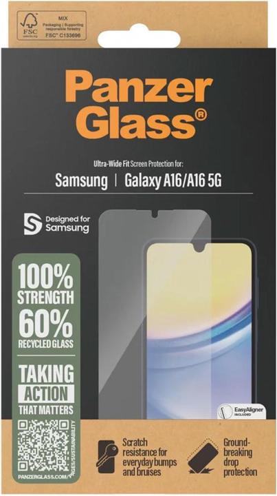 Image du produit PanzerGlass Ultra-Wide Fit (1 pièce(s), Samsung Galaxy A16, Samsung Galaxy A16 5G)