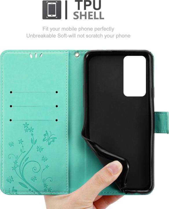 Produktbild Cadorabo Flower Book Hülle (OnePlus 9RT 5G)