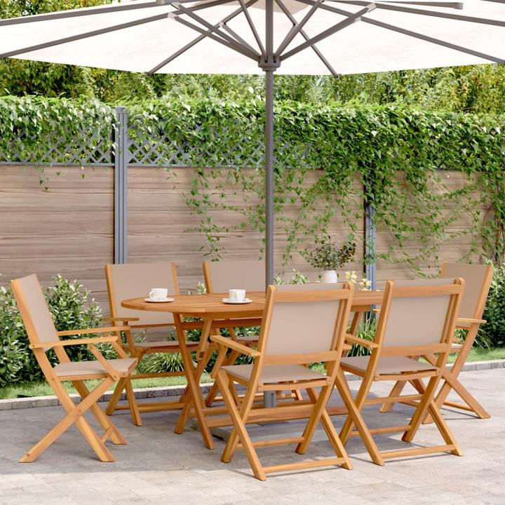 Produktbild VidaXL Gartenmöbel Essgruppe Gartengarnitur Sitzgruppe 7-tlg. Massivholz Akazie (160 cm)