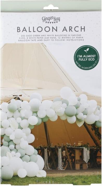 Produktbild Ginger Ray Ballonbogen - Salbeiweiss (200St.) (1 x)
