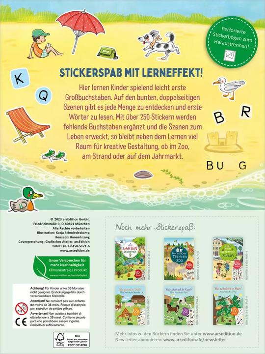 Produktbild Stickern & Lernen – Grossbuchstaben