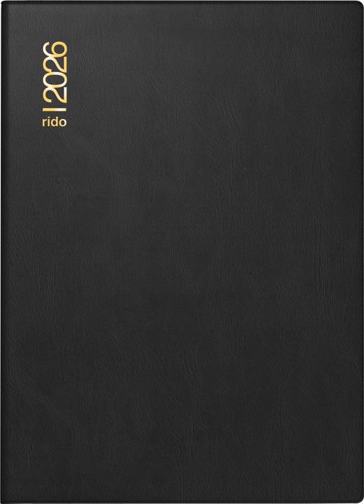 Produktbild Rido Taschenkalender Kunststoff schwarz (A6, Deutsch)