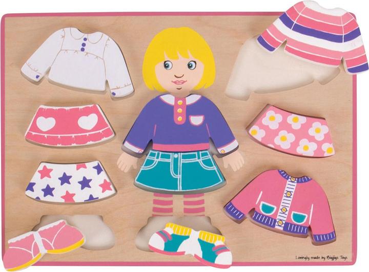 Bigjigs Wooden Dress Up Puzzle Mädchen (10 Teile)