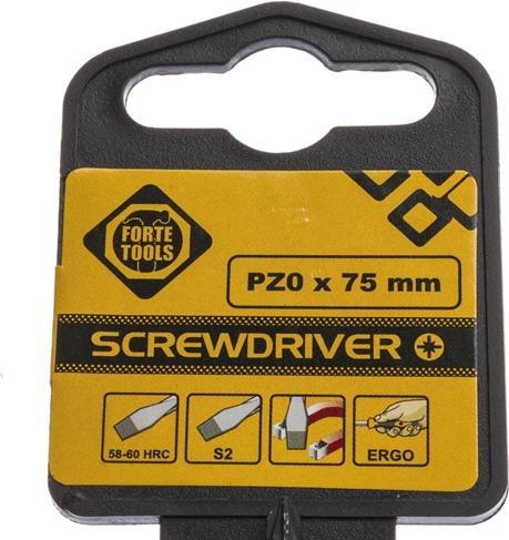 Produktbild Forte tools Crosshead Screwdriver Pz0 X 75 mm