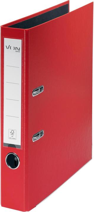 Produktbild von Hallers Ordner mit PP/Papier, 5 cm, Rot (A4, 50 mm, 1 Stück)