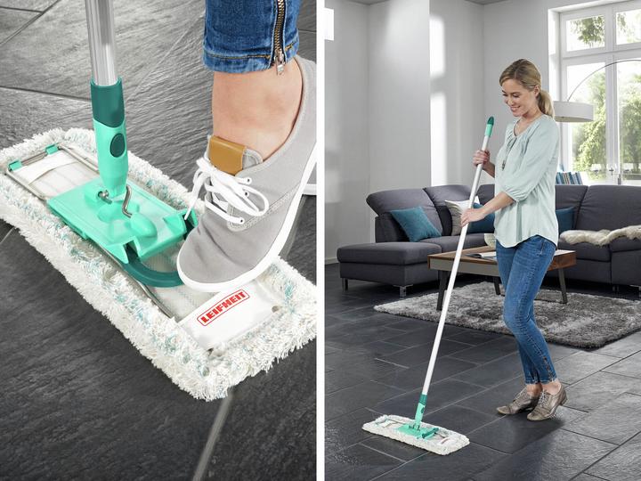 Produktbild Leifheit Bodenwischer Profi XL micro duo mit Aluminiumstiel (1 Stk.)