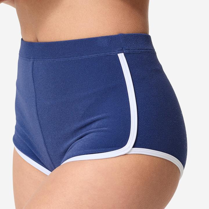 Image du produit Olaian Bas de maillot de bain surf shorty taille haute Femme - Caro Bleu (40, 42)