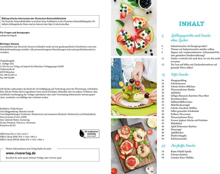 Produktbild Snacks zuckerfrei für Kinder (Deutsch, Veronika Pichl, 2022)