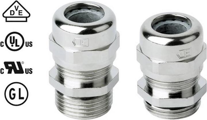 Actual product image Jacob 50.650 M/EMV Cable gland EMC, with strain relief M50 Brass Brassin
