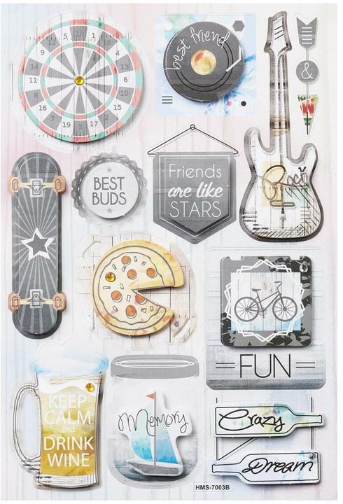 Image du produit Hobby Fun Autocollants à motifs Hobbies 1 feuille