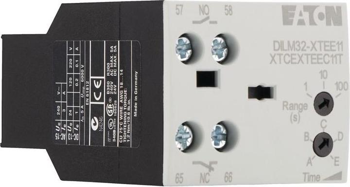 Actual product image Eaton Electric GmbH Timer module 0.1-100s start-up delay DILM32-XTEE11