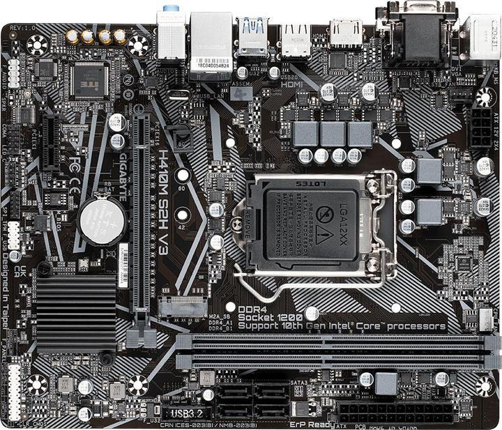 Actual product image Gigabyte MB S2H V3 H410,S1200,mATX,Intel (LGA 1200, Intel H510, mATX)