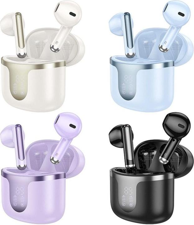 Produktbild Hoco Wireless headphones wireless bluetooth earphones TWS EQ7 milky white