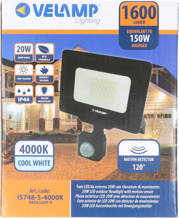 Produktbild Velamp Led Flutlicht PadLight5 Natürliches weisses Licht (1600 lm, IP44)