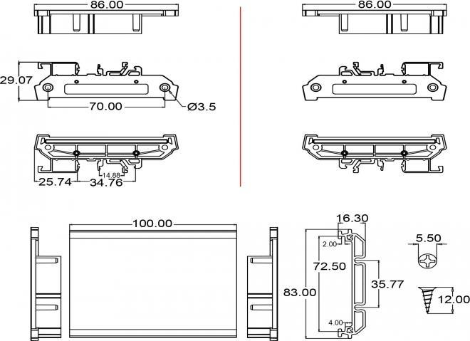 Produktbild Delock Platinenhalterung, 10 cm