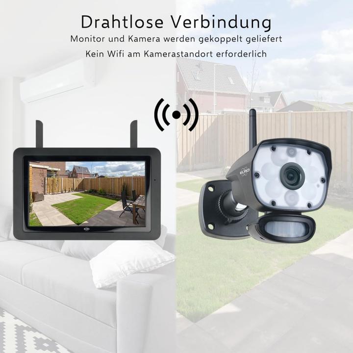 Produktbild Elro CZ60RIPS Draadloze 1080P HD Beveiligingscamera Set - Met 9 inch monitor en App