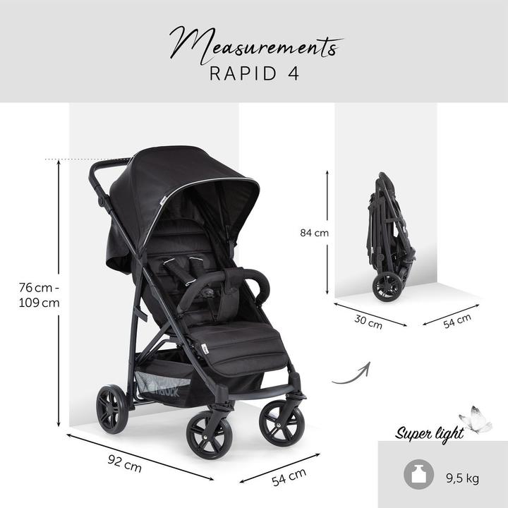 Produktbild Hauck Buggys & Sportwagen Buggy Rapid 4 inkl. XXL Zubehörpaket & Buggy-Lenkrad