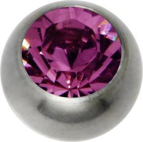 Bijouteria 1.2mm Titan Piercingteil (Swarovski Kristall, Titan)