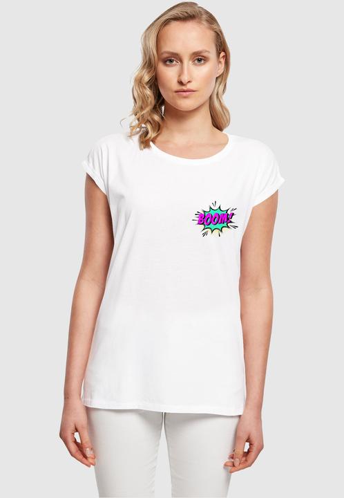 Produktbild Merchcode Ladies BOOM Comic Extended Shoulder Tee - 116849 (XL)