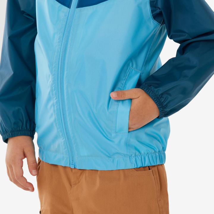 Image du produit Quechua Veste imperméable de randonnée enfant 2-6 ans, MH100 zip bleu