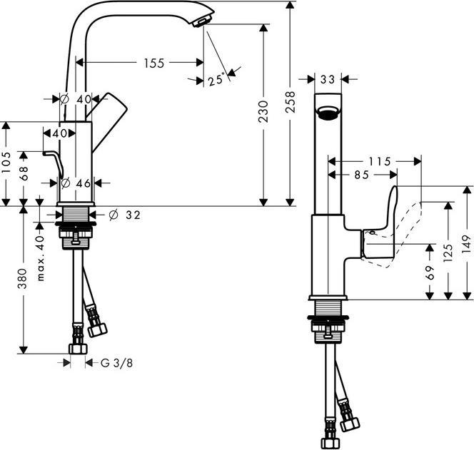 Produktbild hansgrohe Einhebel-Waschtischmischer 230 METRIS
