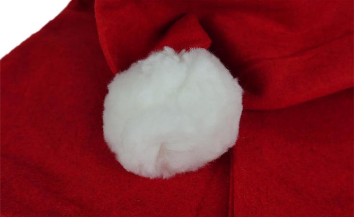 Produktbild Novaliv 12er Set Stuhlhussen Weihnachten I Rot I Nikolausmütze I Stuhlbezug Weihnachten Deko