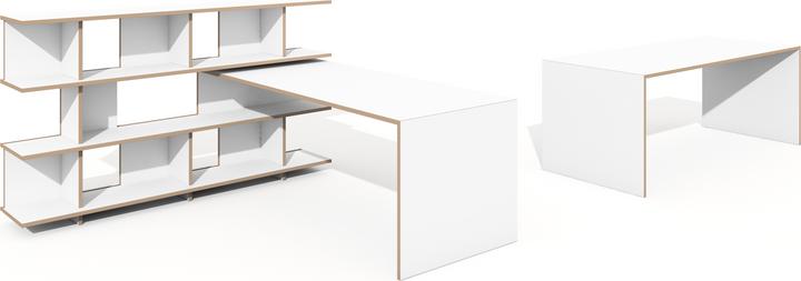 Tojo Anstell eingehängt Weiss 200 (155 x 60 x 74 cm)