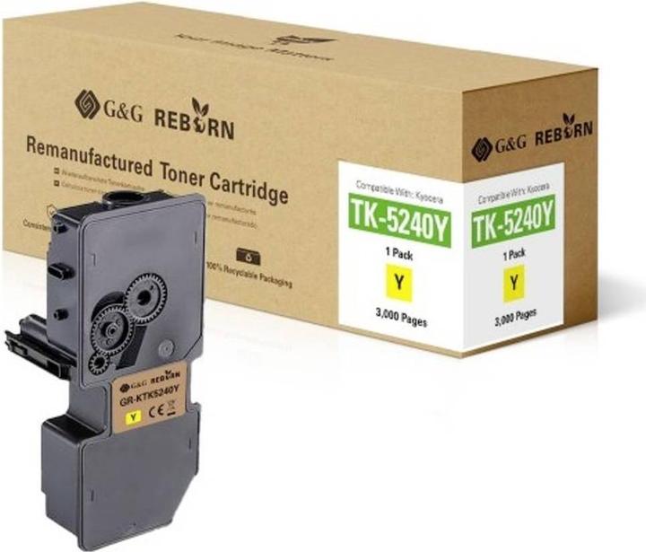 Actual product image G&G Toner replaces Kyocera TK-5240Y Compatible Yellow 3000 pages Reborn remanufac