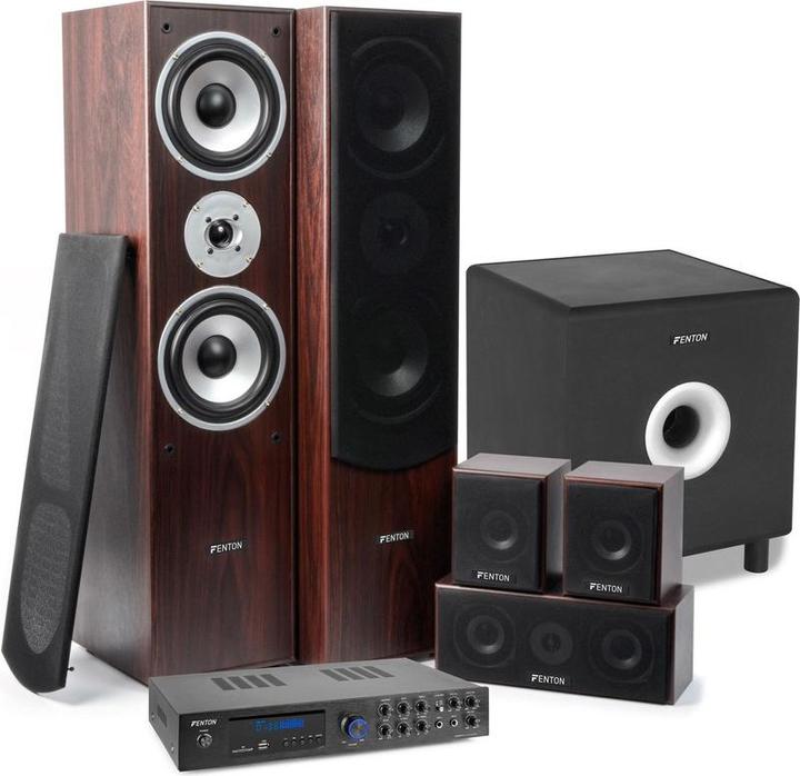 Immagine prodotto Fenton set home cinema - amplificatore AV550BT 5.1 con altoparlanti e subwoofer attivo (Set)
