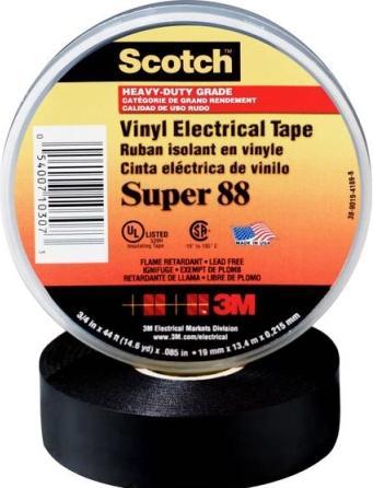 Produktbild 3M SUPER88-25X33 Isolierband Scotch® Schwarz (L x B) 33m x 25mm 1St. (25 mm)