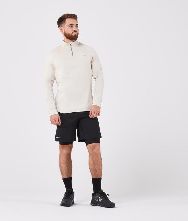 Immagine prodotto Artengo Felpa da tennis con 1/2 zip da uomo - Beige termico (XL)