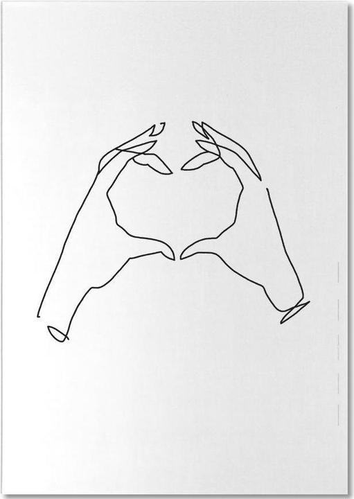 Image du produit Juniqe Oneline Heart - Coeurs (A5, Pointillés)