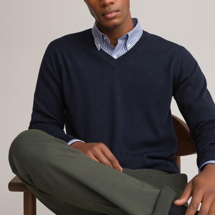 Produktbild La Redoute Collections Pullover mit V-Ausschnitt (3XL)