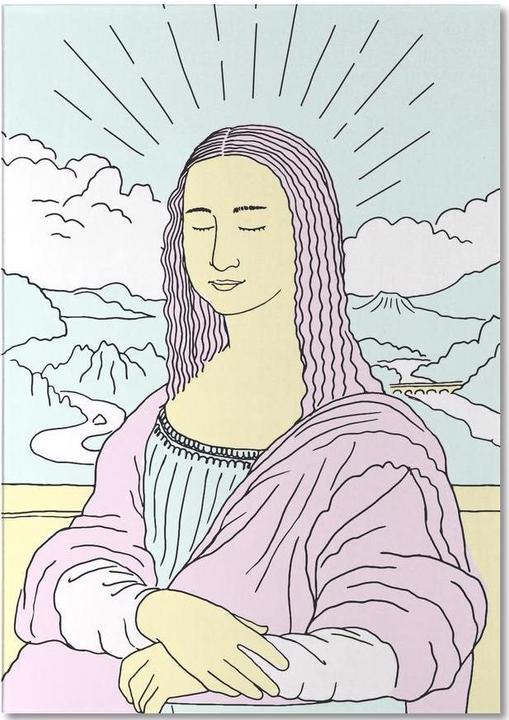 Immagine prodotto Juniqe Monalisa - Arte di strada (A5, Righe)
