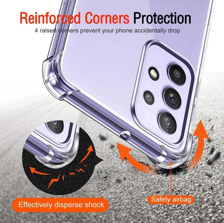 Produktbild Screenguard Samsung Galaxy A72 Hülle Crystal Soft Airbag Bumper (Samsung Galaxy A72)