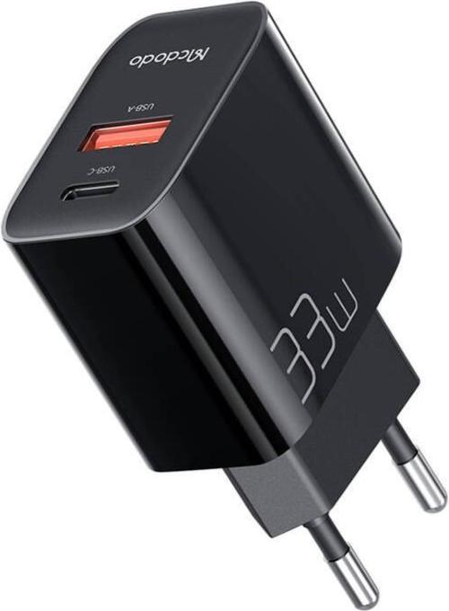 Actual product image Mcdodo Charger GaN 33W CH-0921 USB-C, USB-A (black) (33 W)