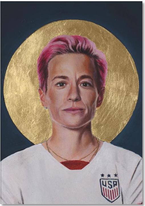 Actual product image Juniqe Football Icon - Megan Rapinoe - Sports Stars (A5, Dotted)