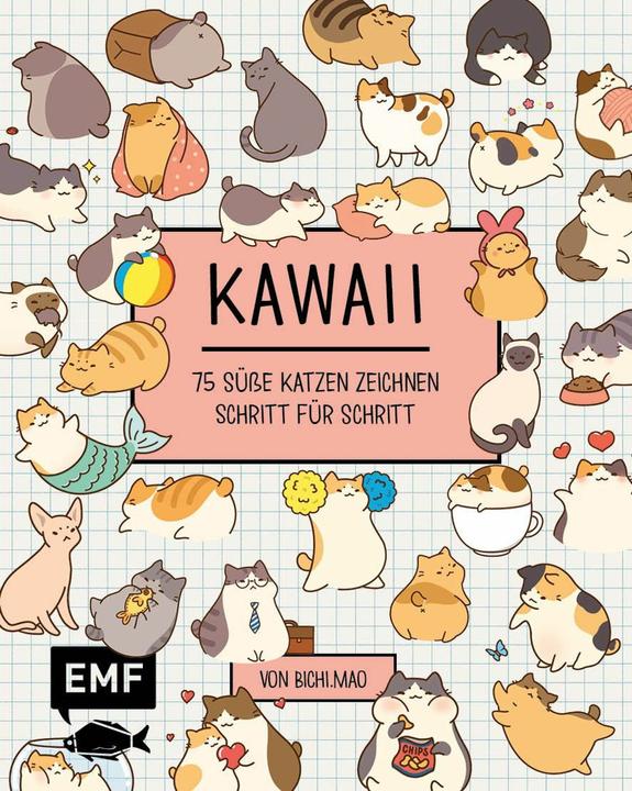 Immagine prodotto Kawaii 75 süsse Katzen zeichnen - Schritt für Schritt