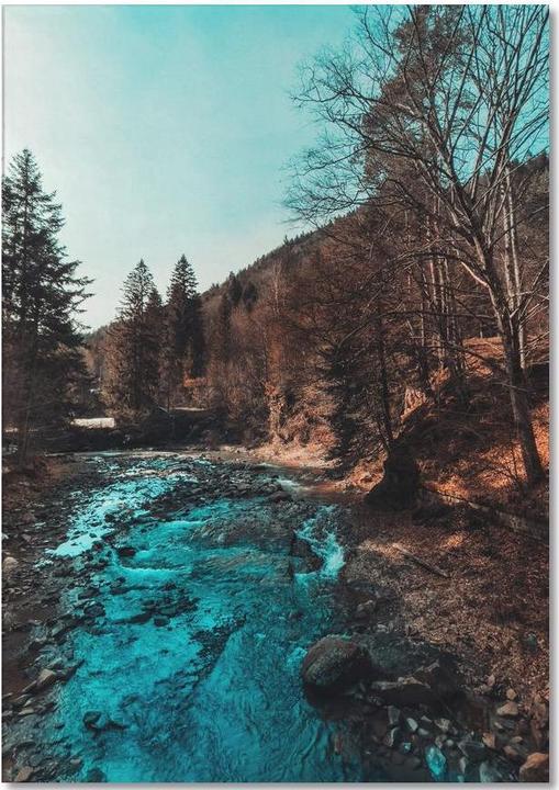 Immagine prodotto Juniqe Fiume idilliaco attraverso il bosco - paesaggi astratti (A5, Punteggiato)