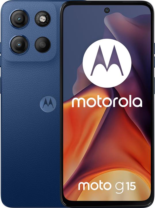 Produktbild Motorola Moto G15 (128 GB, Sea Blue, 6.72", Dual SIM, 50 Mpx, 4G)