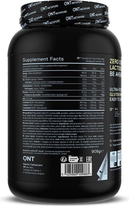 Actual product image QNT MetaPure (Soft roe, Vanilla, 1 pcs., 908 g)