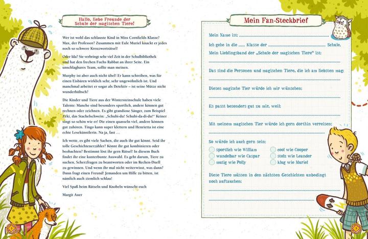 Actual product image Die Schule der magischen Tiere: Endlich Pause! Das grosse Rätselbuch Band 2 (German, Nikki Bush, Christiane Hahn, Nina Dulleck, Margit Auer, 2021)