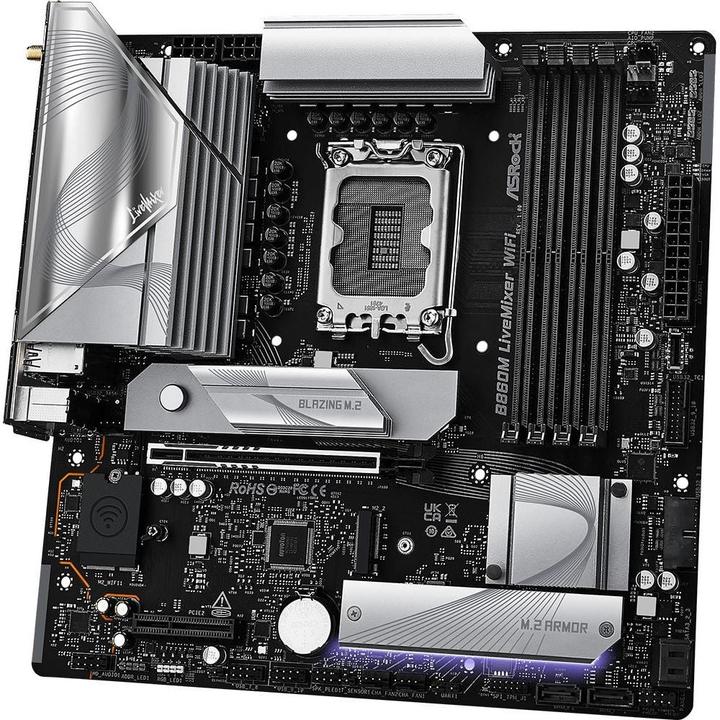 Productafbeelding AsRock B860M LiveMixer WiFi DDR5 Intel S kleinhandel (LGA 1851, Intel B860, mATX)