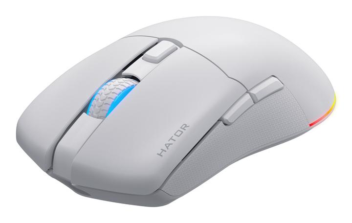 Actual product image Hator Pulsar 3 Wireless, white - Optical Yellow 100M Switches PixArt PMW 3311 (HTM631) (Wireless)