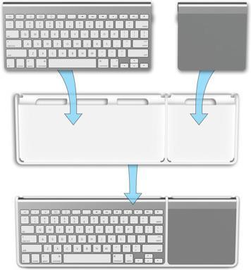 Actual product image Henge Docks Clique for Apple Keyboard and Magic Trackpad