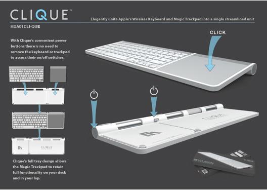 Actual product image Henge Docks Clique for Apple Keyboard and Magic Trackpad