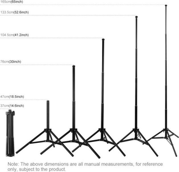 Actual product image Puluz 1.65m Height Tripod Holder (Metal)