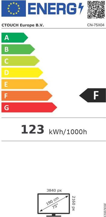 Energy Label Ctouch Neo 75 (3840 x 2160 Pixels, 75")
