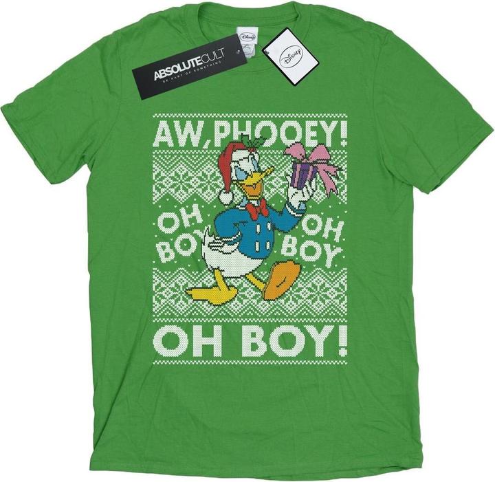Disney Donald Duck Christmas Fair Isle TShirt (M)