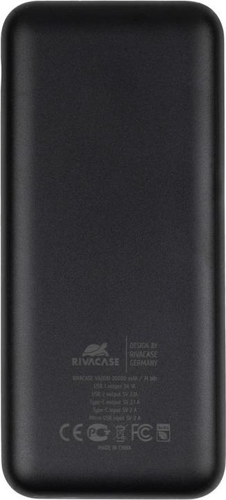 Produktbild Rivacase VA2081 Tragbarer Lithium-Polymer-Akku (LiPo) 20000 mAh Weiss (20000 mAh, 10 W, 74 Wh)